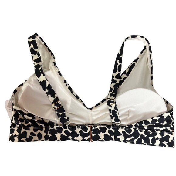 Time And Tru Two Piece Swimsuit Bikini Womens 3X Black White Animal Print New - Picture 3 of 11